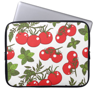 Tomato Basil Seamless Kitchen Muster Laptopschutzhülle