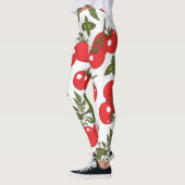 Tomato Basil Seamless Kitchen Muster Leggings (Links)