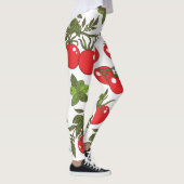 Tomato Basil Seamless Kitchen Muster Leggings (Rechts)