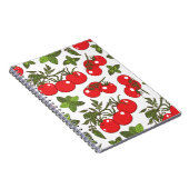 Tomato Basil Seamless Kitchen Muster Notizblock (Rechte Seite)
