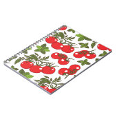 Tomato Basil Seamless Kitchen Muster Notizblock (Linke Seite)