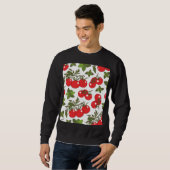 Tomato Basil Seamless Kitchen Muster Sweatshirt (Vorne ganz)
