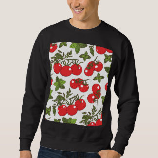 Tomato Basil Seamless Kitchen Muster Sweatshirt
