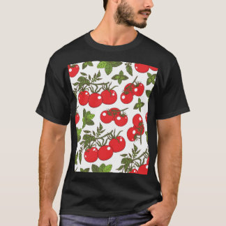 Tomato Basil Seamless Kitchen Muster T-Shirt
