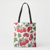 Tomato Basil Seamless Kitchen Muster Tasche (Vorderseite)