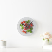 Tomato & Basil Wall Clock Runde Wanduhr (Zuhause)