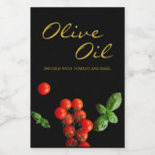Tomato Basilikum Olivenöl Präfektionssiegel Weinetikett (Einzelnes Label)