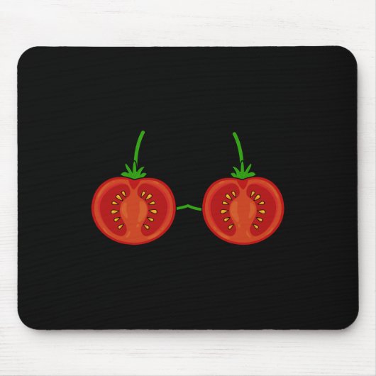 Tomato Brust Kostüm Niedlich leicht Gemüse Hallowe Mousepad (Vorne)