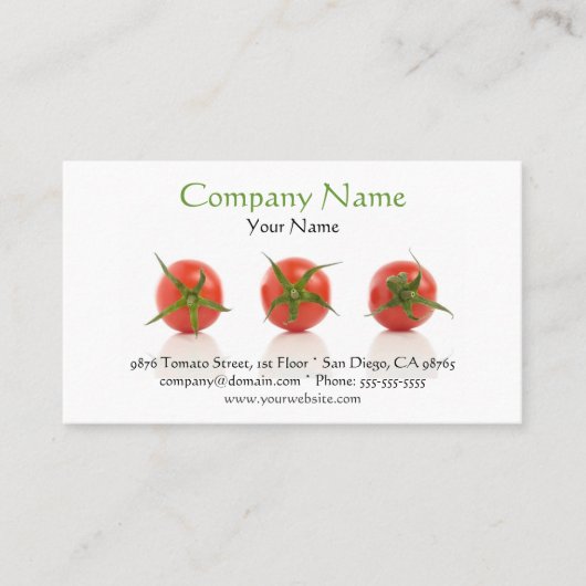 Tomato Business Card Visitenkarte (Vorderseite)