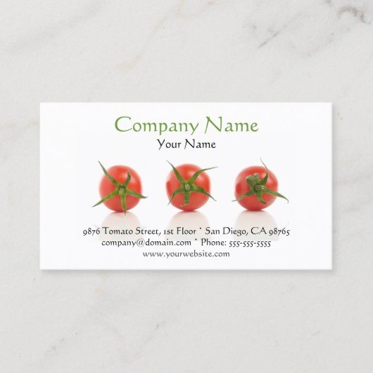 Tomato Business Card Visitenkarte (Vorderseite)