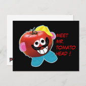 Tomato Chef humorvolle Parodie Postcard Postkarte (Vorne/Hinten)