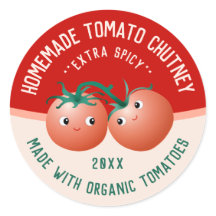 Tomato Chutney Aufkleber für Ihre hausgemachten Re