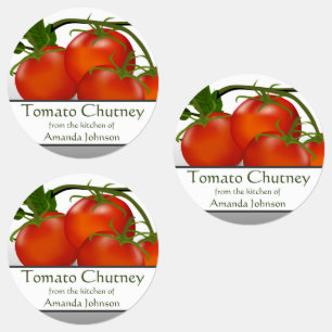 Tomato Chutney Canning Circle Etiketten