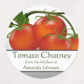 Tomato Chutney Canning Circle Etiketten (Design 2)