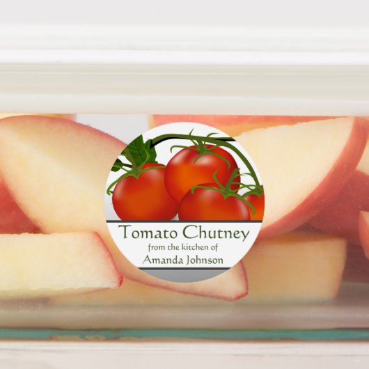 Tomato Chutney Canning Circle Etiketten (Befestigt)