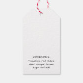 Tomato chutney label geschenkanhänger (Rückseite)