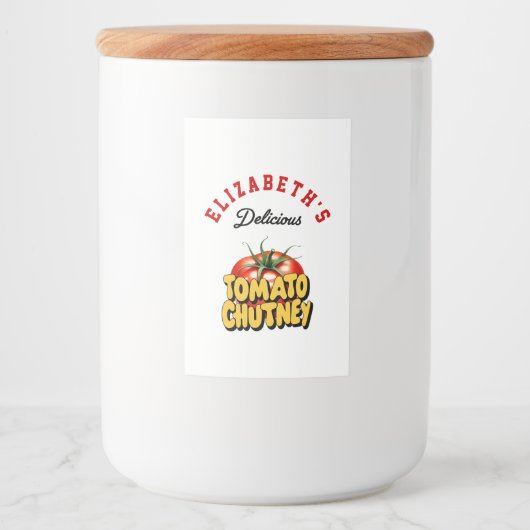 Tomato Chutney Lebensmitteletikett (Vorderseite)
