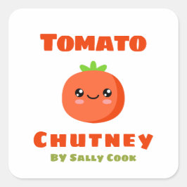 Tomato Chutney Quadratischer Aufkleber