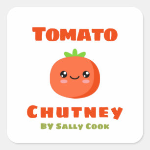 Tomato Chutney Quadratischer Aufkleber