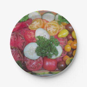 Tomato Cucumber Paper Plate Pappteller