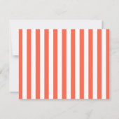 Tomato Elegant Classic Hearts Striped Note Card Mitteilungskarte (Rückseite)