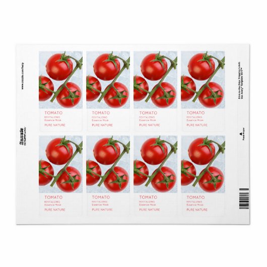 Tomato Facial Mask Label (Vorne)
