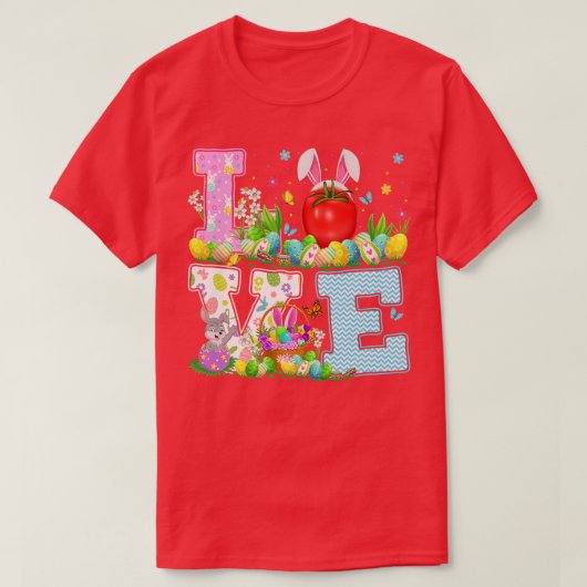 Tomato Fruit Easter Egg Hunt Funny Love Tomato Eas T-Shirt (Design vorne)