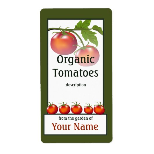 Tomato Gardener Label (Vorne)
