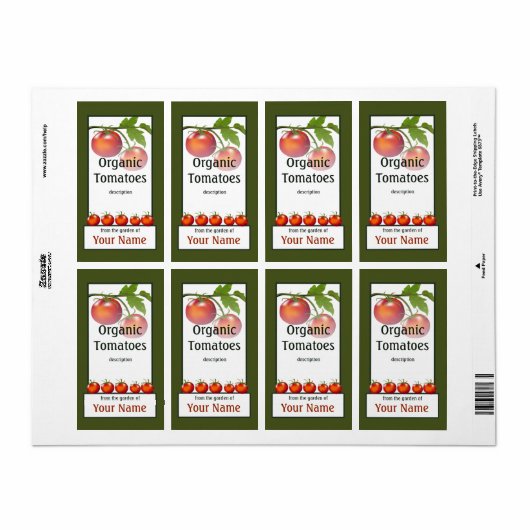 Tomato Gardener Label (Vorne)
