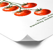 Tomato Girl Mood Aesthetic Watercolor Poster (Ecke)