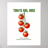 Tomato Girl Mood Aesthetic Watercolor Poster (Vorne)