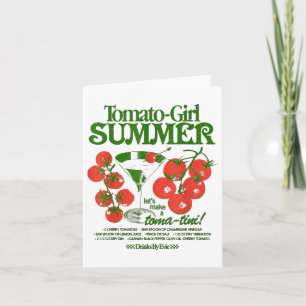 Tomato Girl Summer Tomato Fresh Frucht Trendy Aest Karte