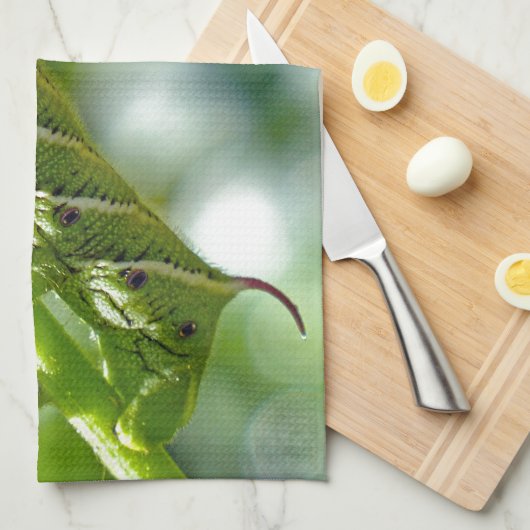 Tomato Hornworm Geschirrtuch (Viertel Falte)