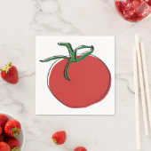 Tomato-Illustration von Neal DePinto Serviette (Beispiel)