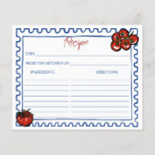 Tomato Italian bridal shower recipe card (Vorderseite)