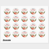 Tomato Ketchup Canning Label Aquarelltomate Runder Aufkleber (Blatt)
