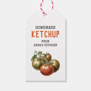 Tomato Ketchup Custom Label Aquarell Tomate Geschenkanhänger