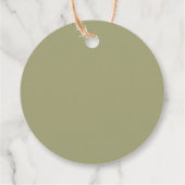 Tomato-Ketchup-Etikett mit Aquarellblättern Geschenkanhänger (Rückseite)