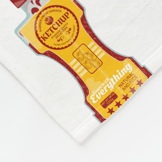 Tomato Ketchup Fleecedecke (Ecke)