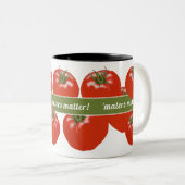 Tomato Lover Gardener Tomaten Matter Fun Zweifarbige Tasse (VorderseiteRechts)