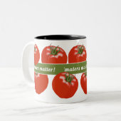 Tomato Lover Gardener Tomaten Matter Fun Zweifarbige Tasse (Vorderseite Links)