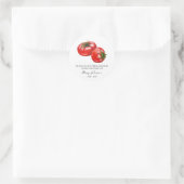 Tomato Memorial Beerdigung Saatpackung Runder Aufkleber (Tasche)