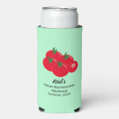 Tomato & Mint Summer Bachelorette Wedding Weekend Selters Dosenkühler (Seltzer Vorderseite)