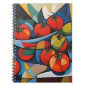 Tomato Modern Art Notebook Notizblock (Vorderseite)