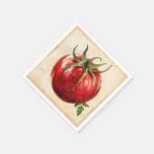 Tomato Old School Zeichnend Serviette (Ecke)
