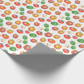 Tomato-Paprikaschoten Zwiebel HandGezeichnet Feins Geschenkpapier (Ecke)