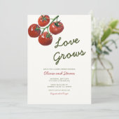 Tomato Party Thema Couple Dusche Einladung (Stehend Vorderseite)