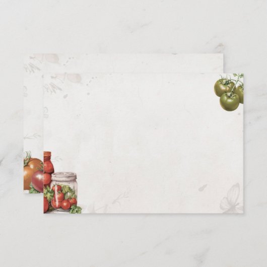 Tomato Paste Basic Blank Recicard Begleitkarte (Vorne/Hinten)