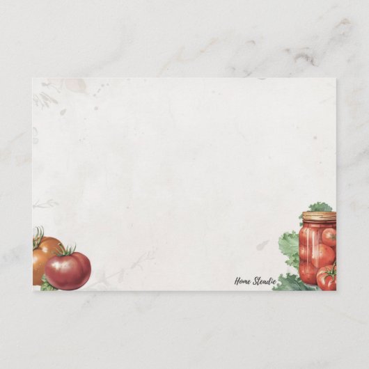 Tomato Paste Basic Blank Recicard Begleitkarte (Rückseite)