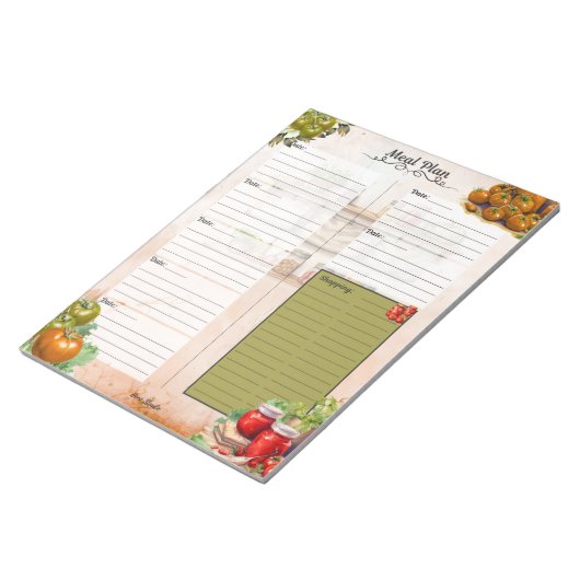 Tomato Paste Meal Planner Notizblock (angewinkelt)
